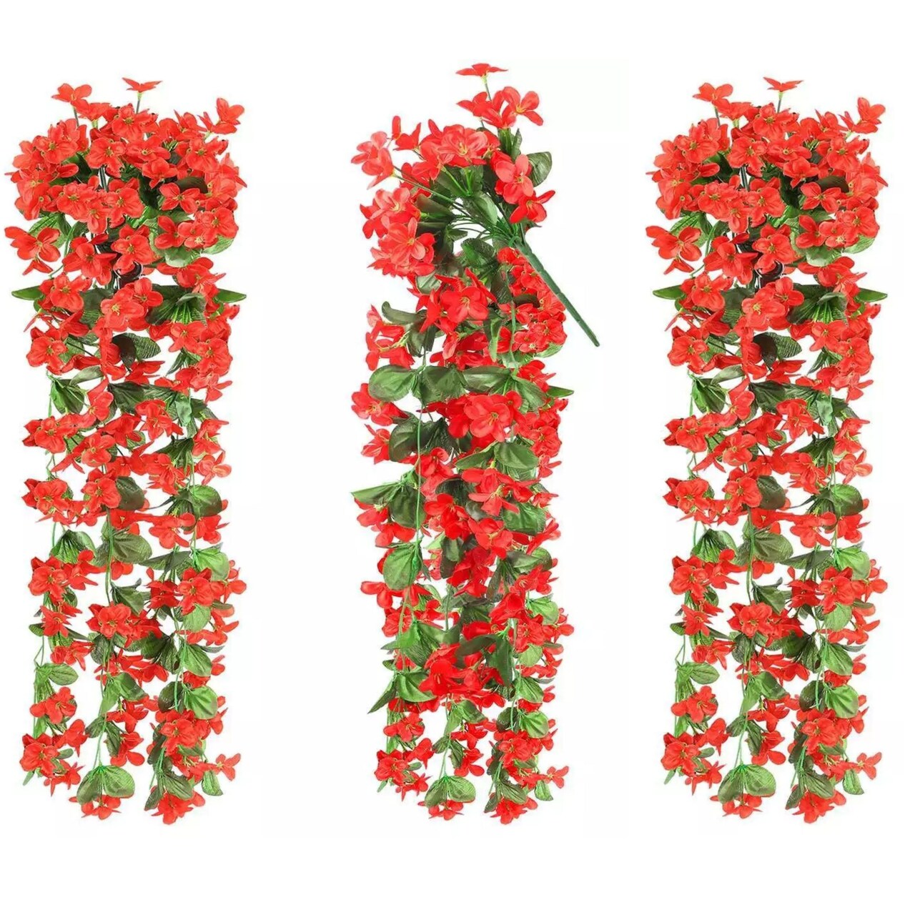 Artificial Hanging Flowers Vine Colorful Plants Home Garden Decor